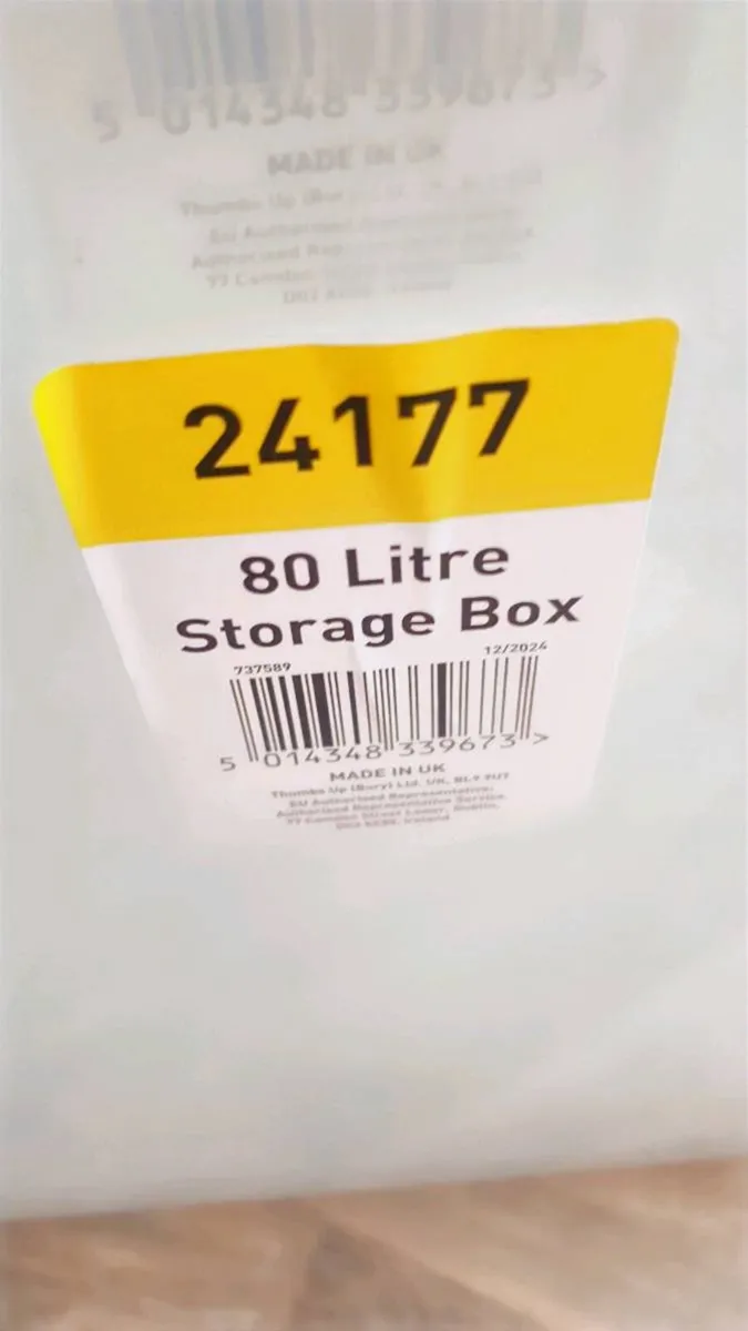 10 x 80L Storage Boxes – Stackable – Clear Plastic - Image 2
