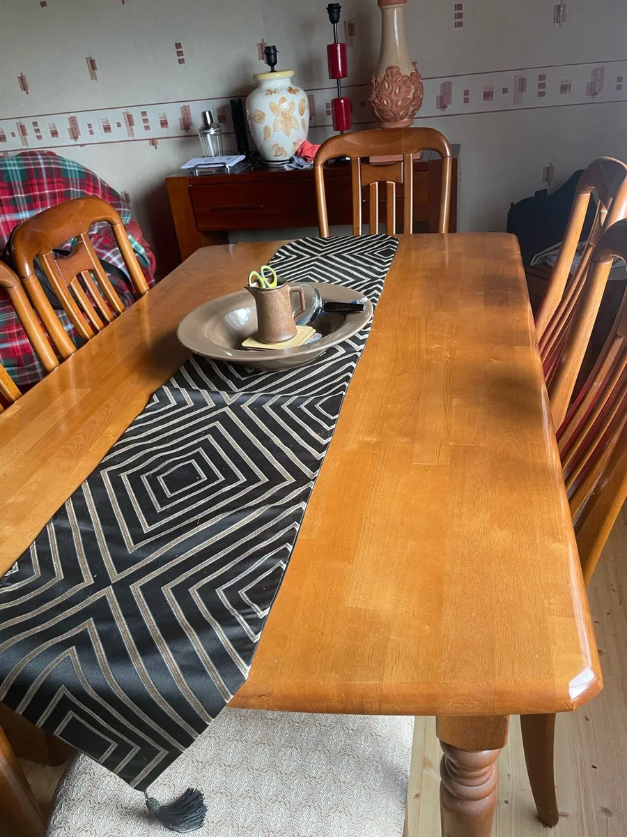Dining table and six chairs - Image 1
