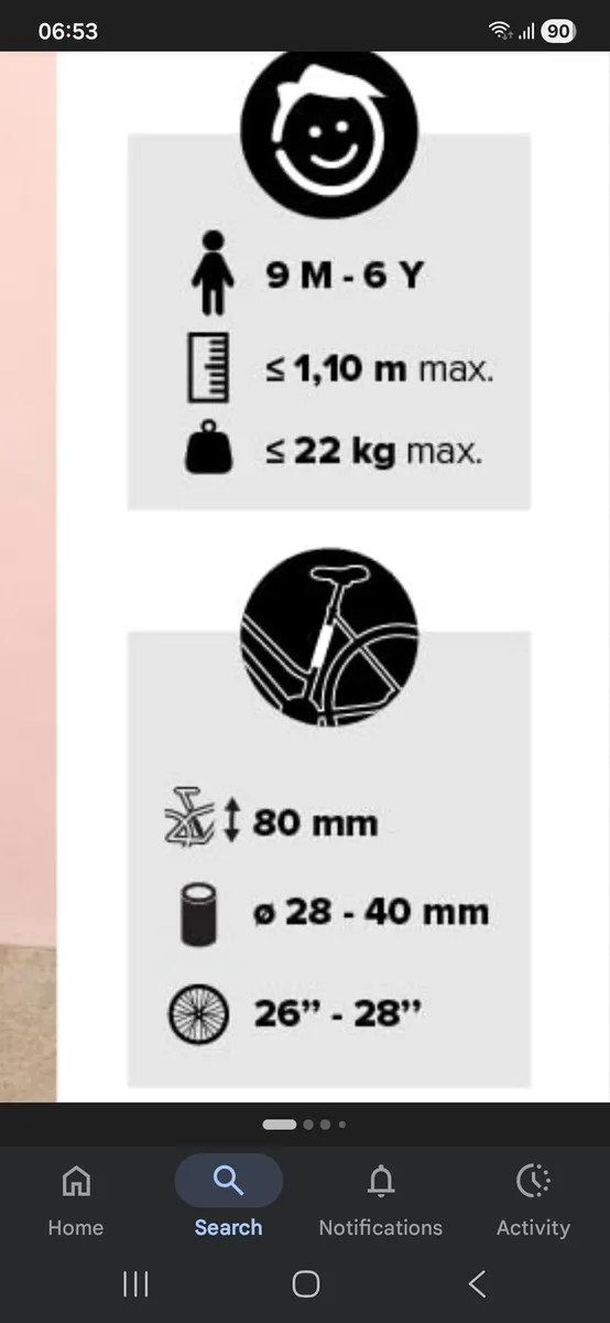 Childs frame-mounted rear bike seats - Image 3