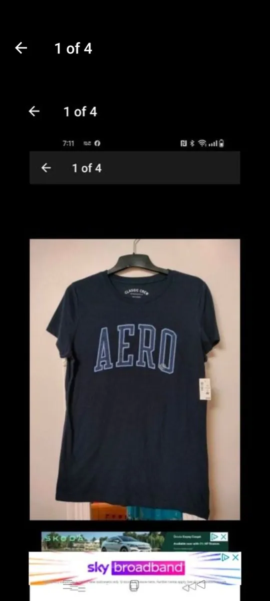 Men's AERO navy t. Shirt new with tags size xlarge - Image 1