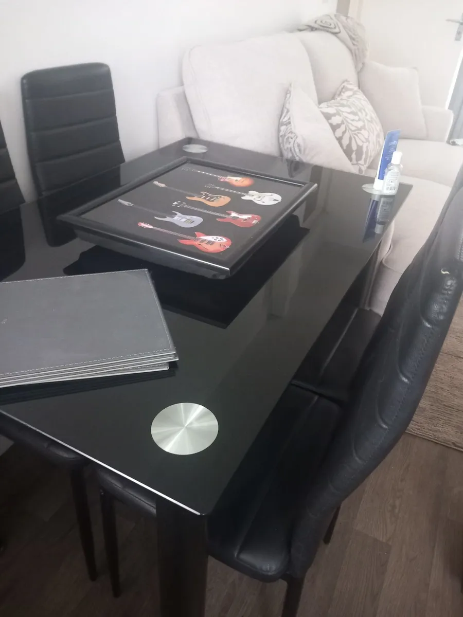 Free ,Small black glass table - Image 1