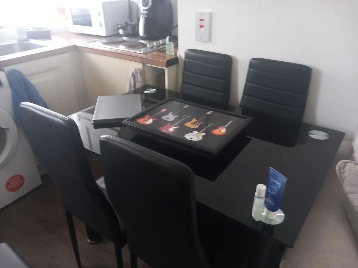 Free ,Small black glass table - Image 2