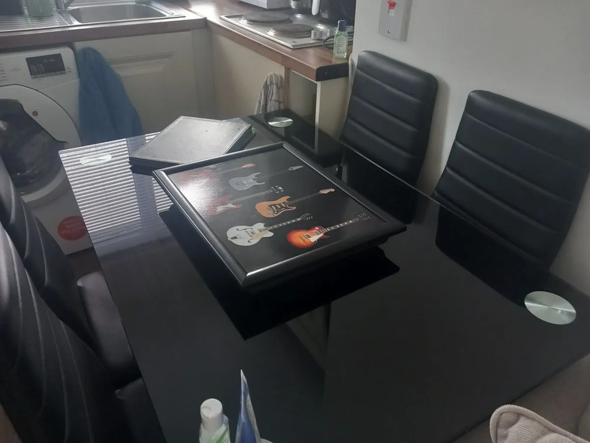 Free ,Small black glass table - Image 3