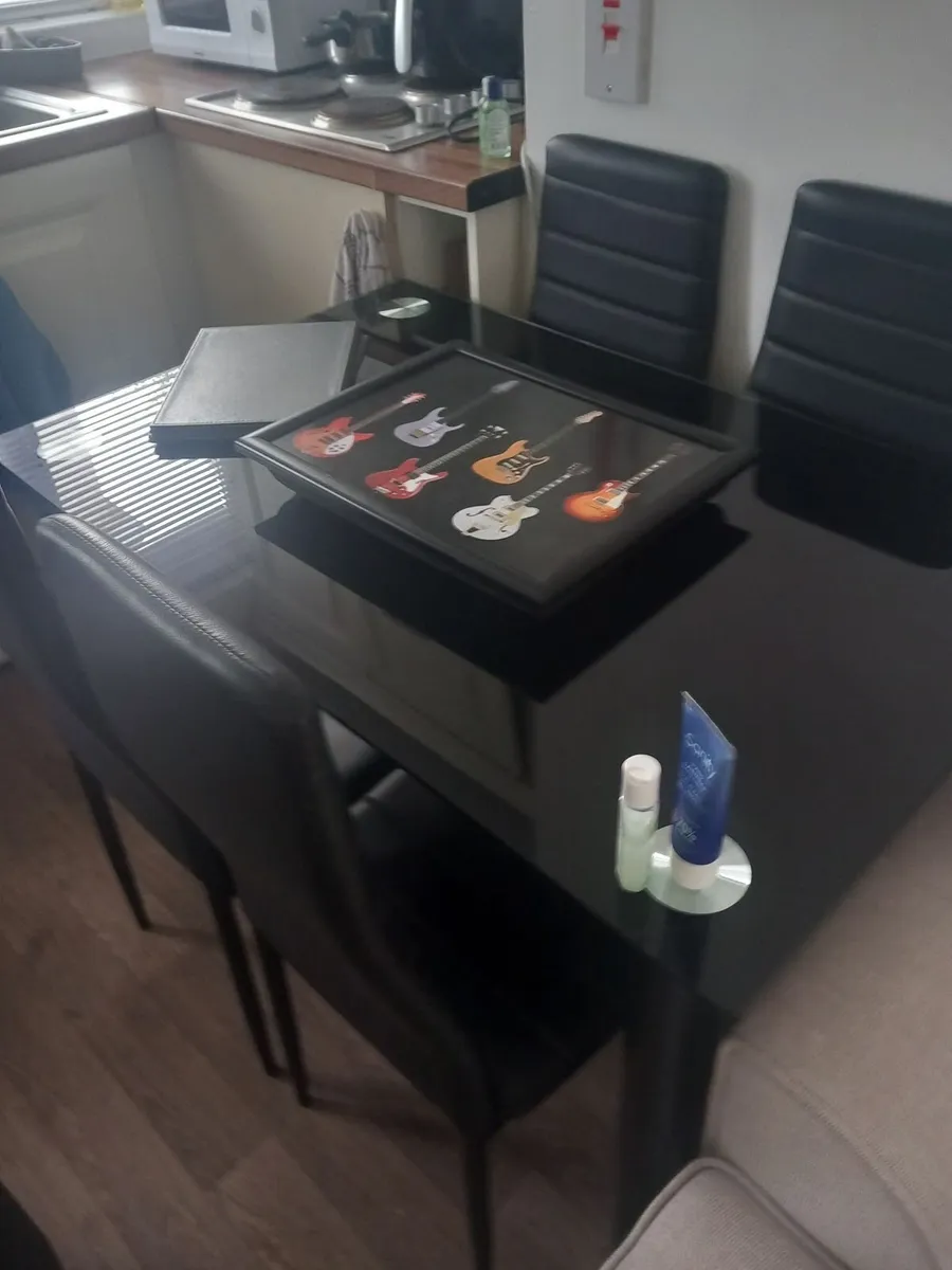 Free ,Small black glass table - Image 4