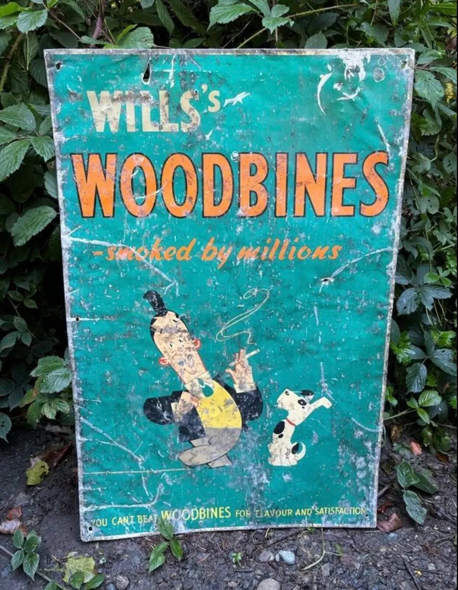 Antique tin sign - Image 1