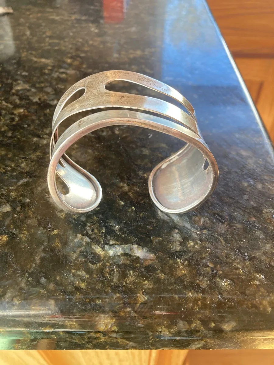 Sterling Silver cuff bangle - Image 1
