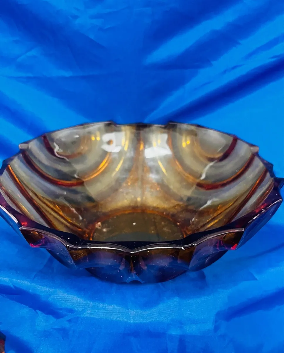 Art deco glass dessert set - Image 4