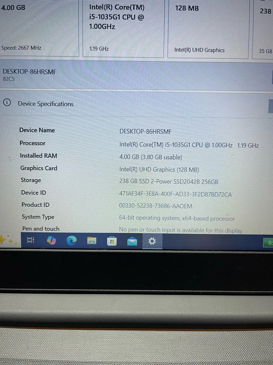 Cheap Lenovo i5 pro 10gen 4/256 w10 - Image 4
