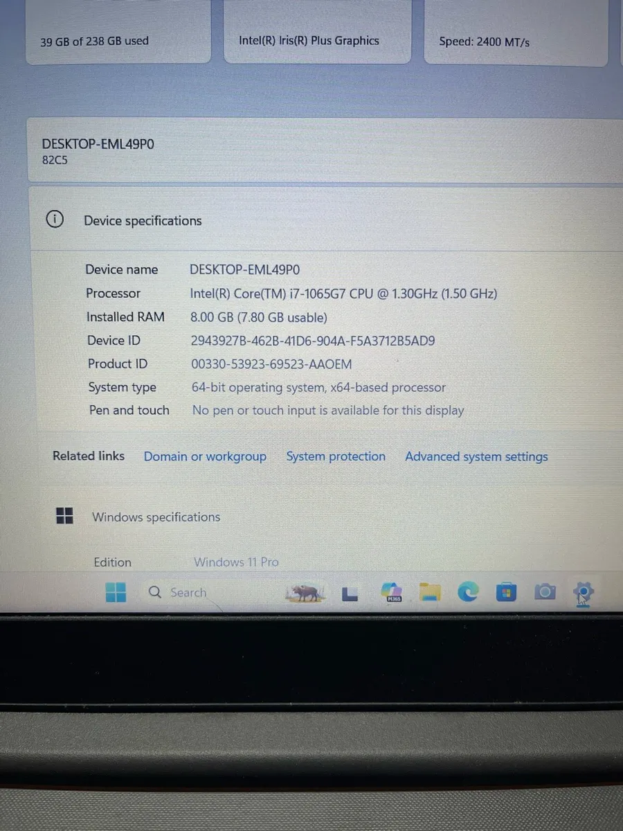 Cheap i7 pro Laptop 8/256 Windows 11 pro - Image 4