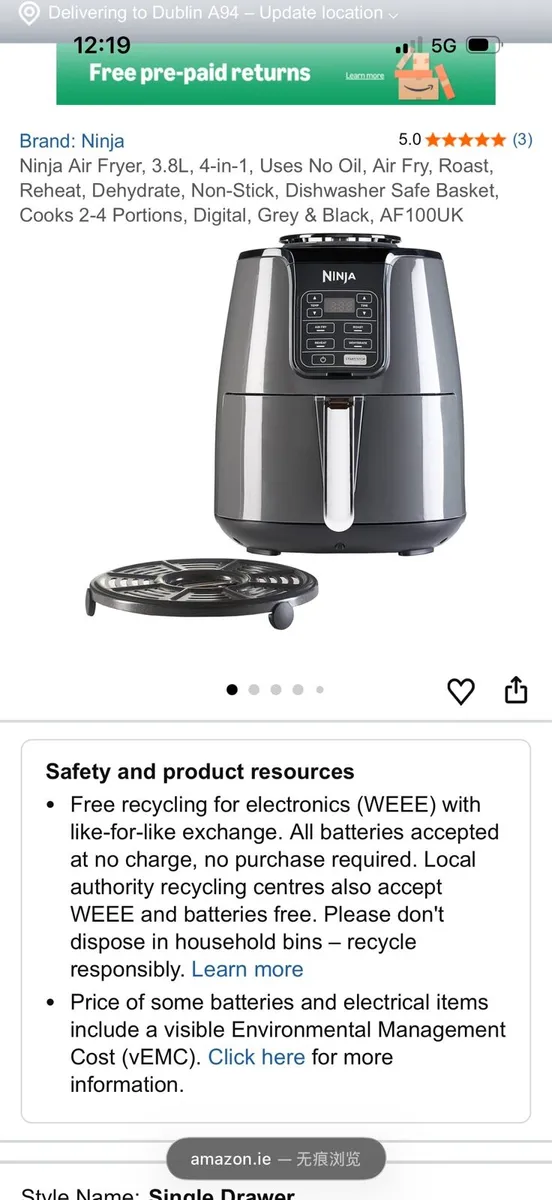 Almost new air fryer - Image 2