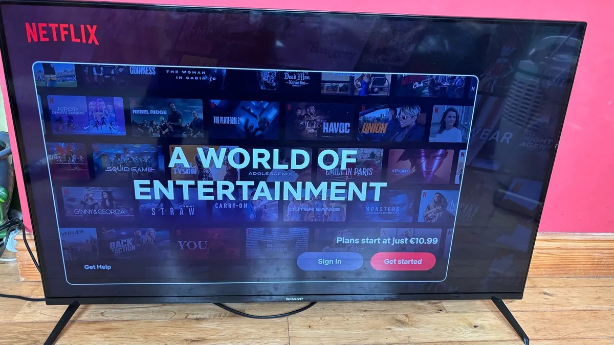 43” Sharp Aquos 4K Smart frameless Google TV - Image 4