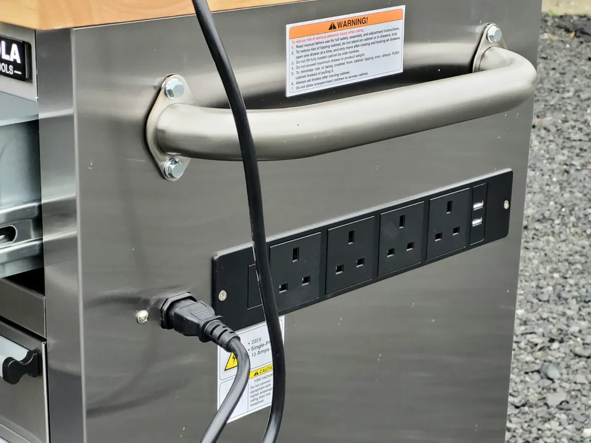 Manarola 61 Inch 9 Drawers Power Coated Toolchest - Image 3