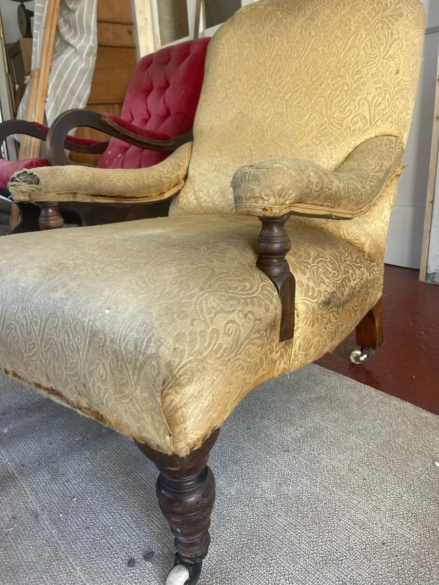 Victorian  era library chair - Image 2