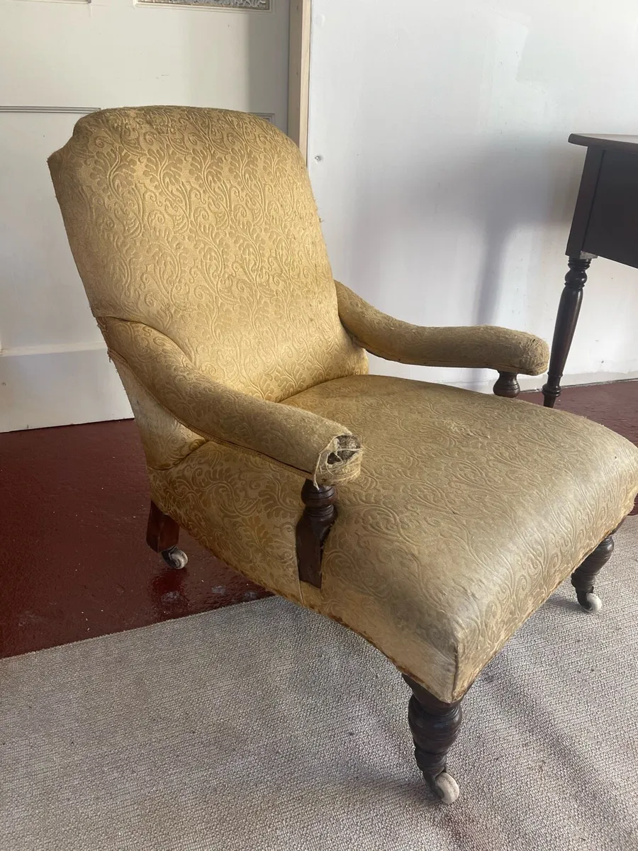 Victorian  era library chair - Image 3