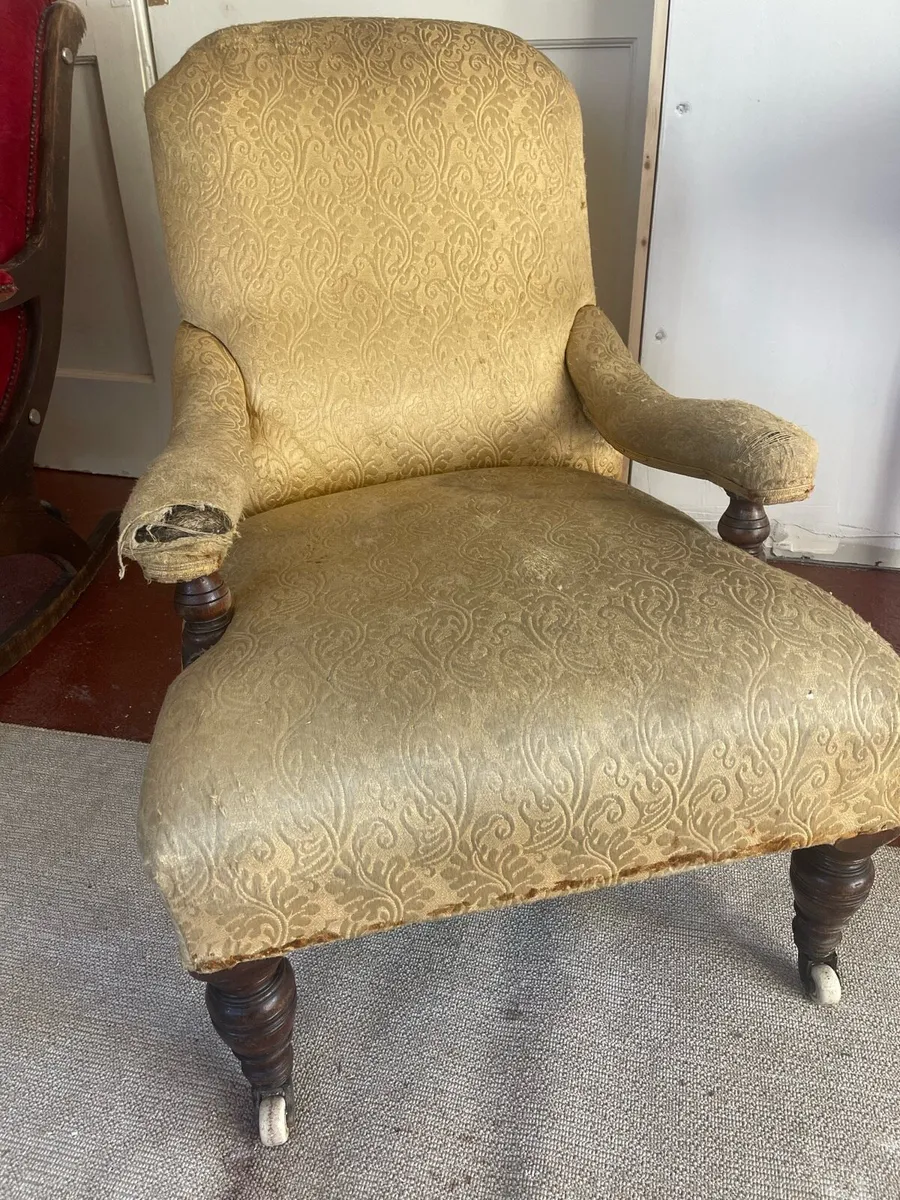 Victorian  era library chair - Image 4