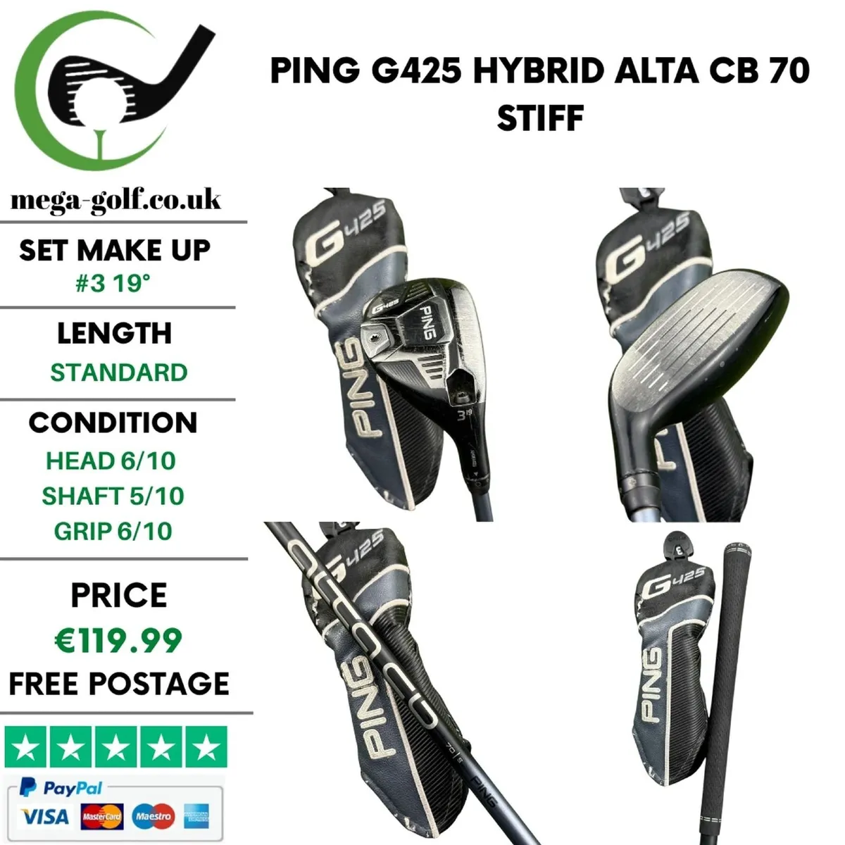 Ping G425 Hybrid / #3 19° / Alta CB 70 Stiff - Image 1