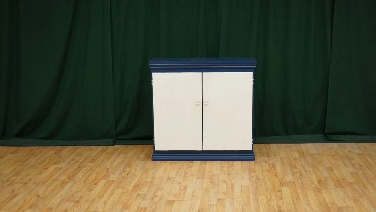 Navy & Cream Cottage Cupboard - Image 1