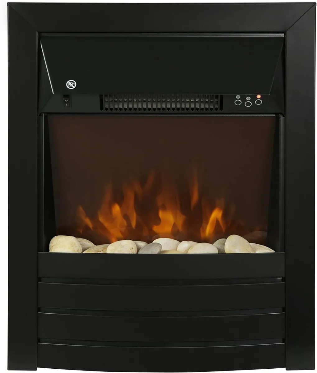 ZEFIST1003B 2 KW Black Electric Inset Fire Stove - Image 1