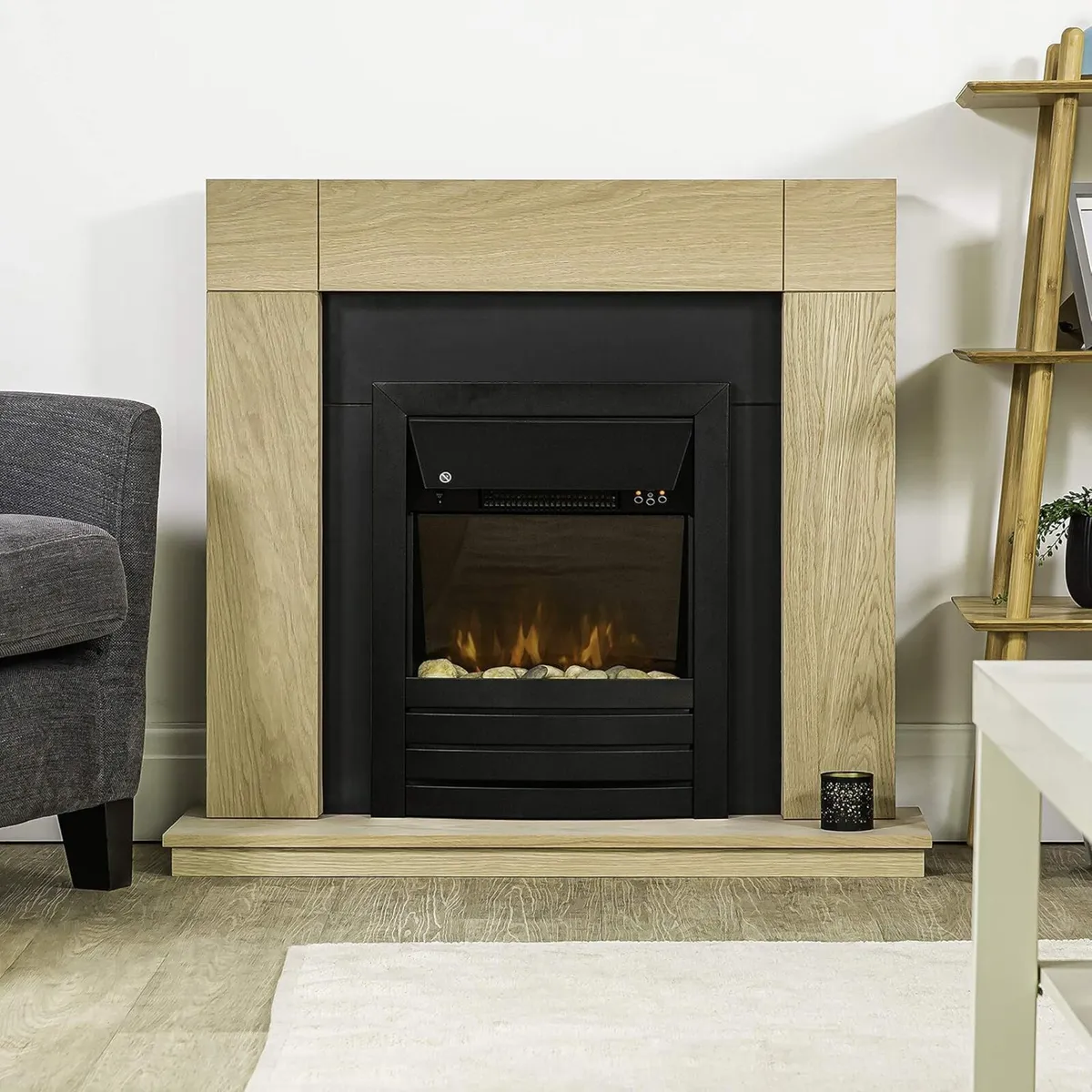 ZEFIST1003B 2 KW Black Electric Inset Fire Stove - Image 2