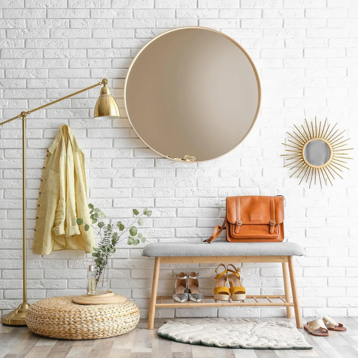 Bamboo Shoe Bench for 2 Padded Storage Rack up to - Image 2