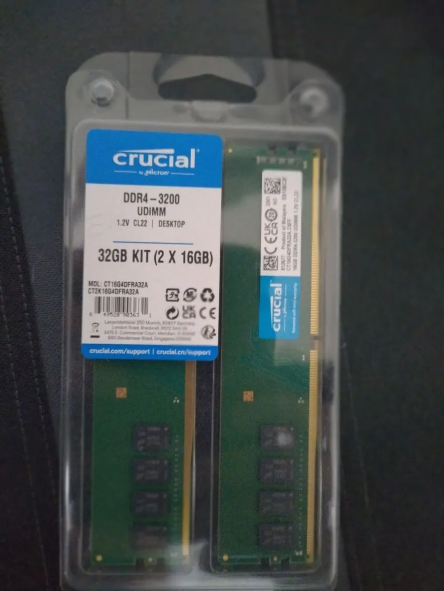 memory Crucial DDR4 3200 UDIMM 2x16GB