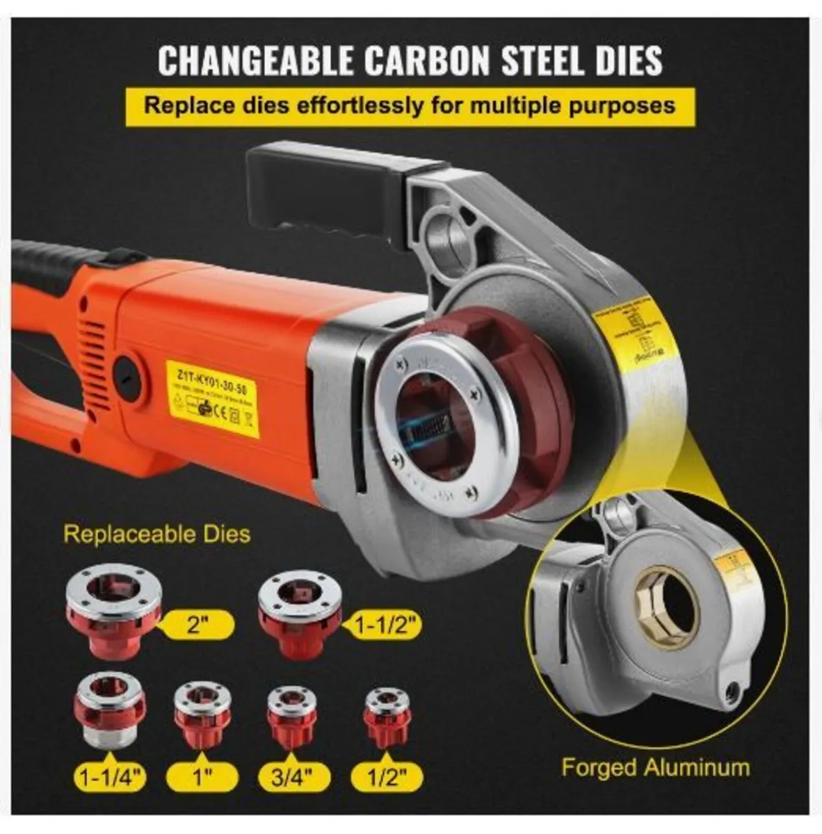 Electric Pipe Threader, 2300W Pipe - Image 4