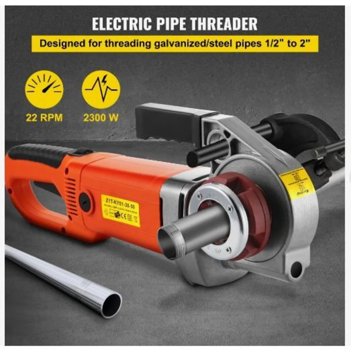 Electric Pipe Threader, 2300W Pipe - Image 3