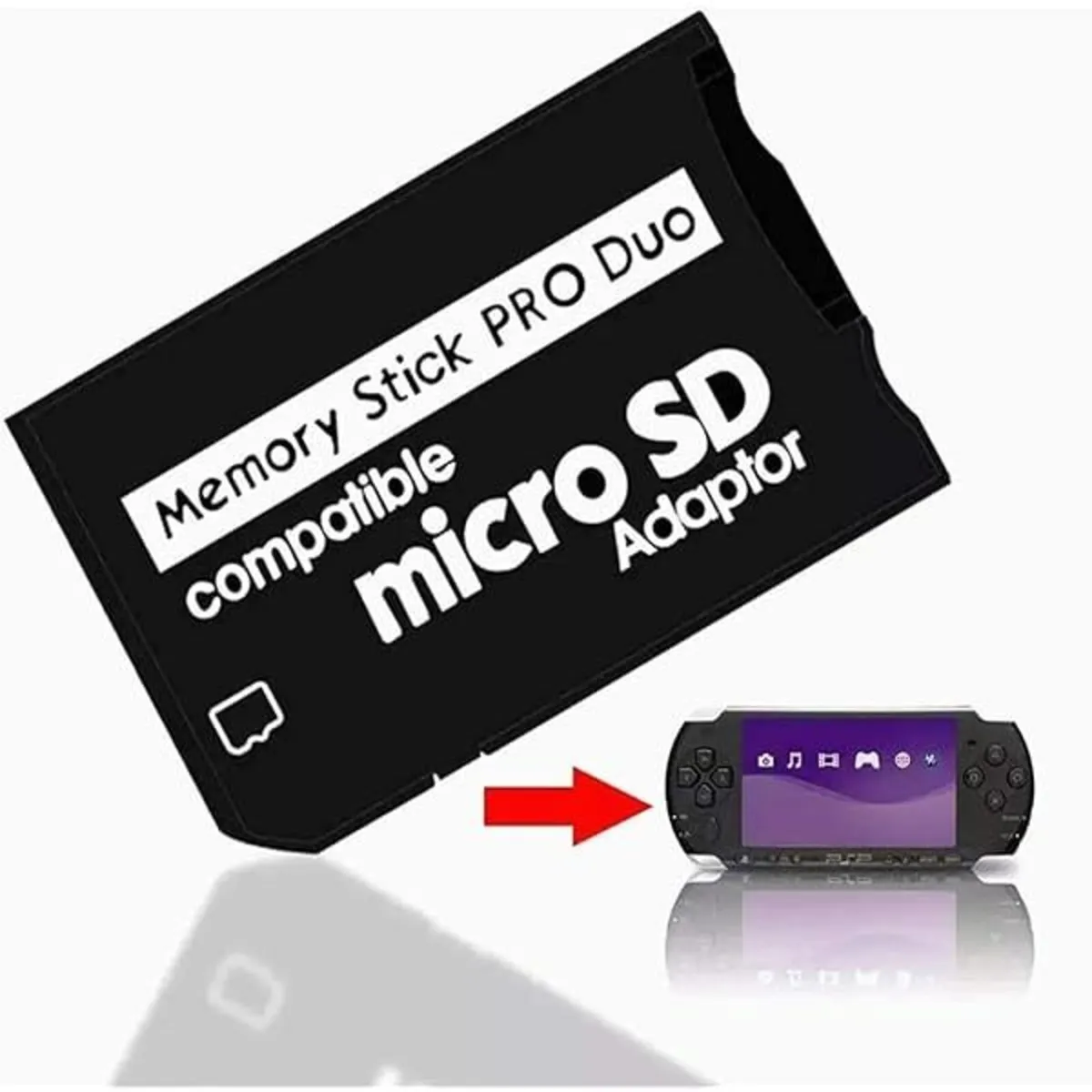 Micro SD to Memory Stick PRO Duo Adapter PSP Sony - Image 1