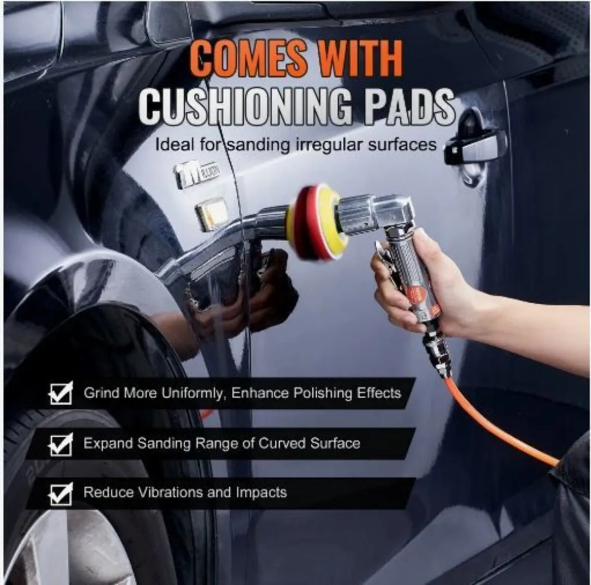 Mini Air Sander, 2.5/5.1/7.6 cm Random - Image 4