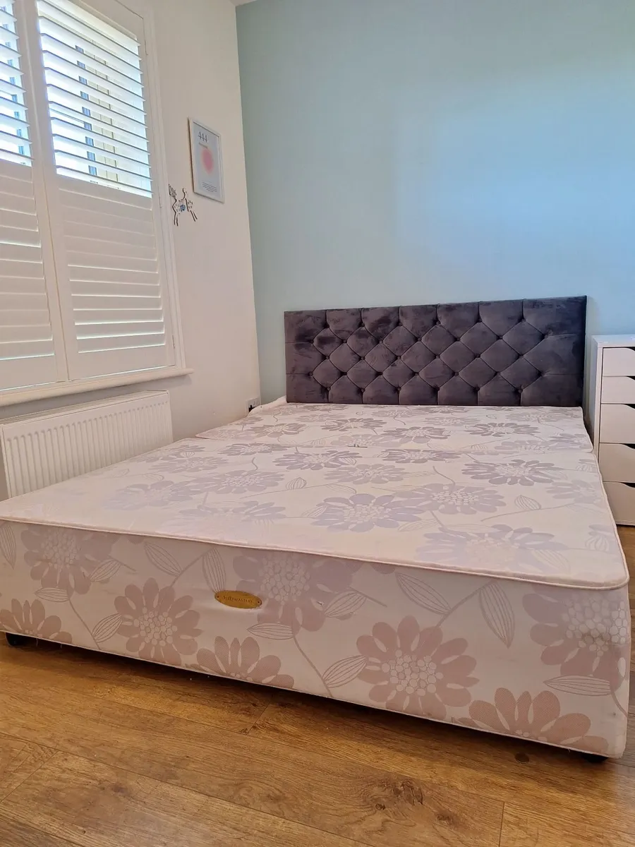 King Size Bed Base and Headboard - Image 3