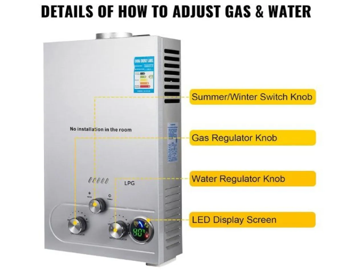 Gas Instantaneous Water Heater 8L 16KW - Image 2