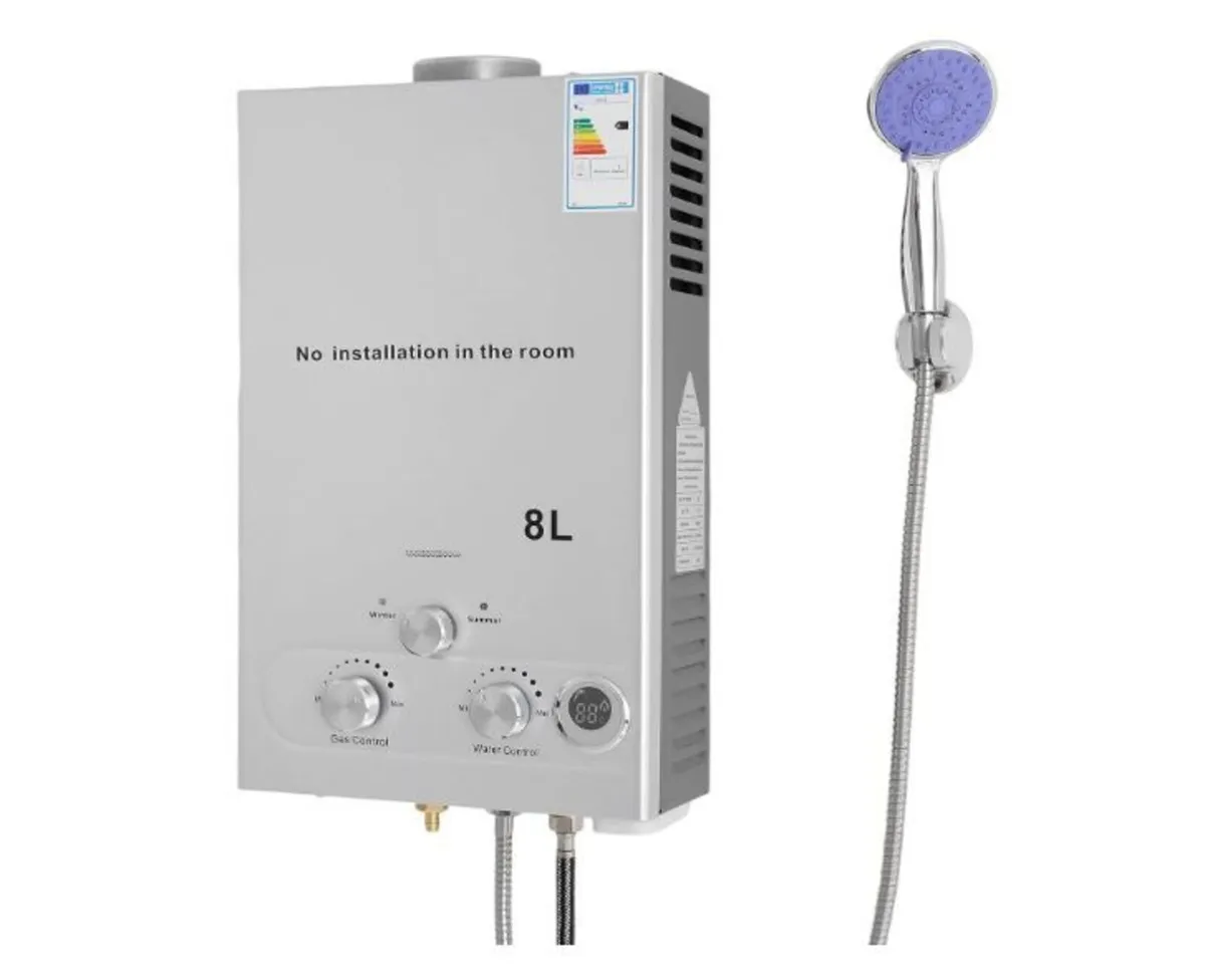 Gas Instantaneous Water Heater 8 L, 18 KW LPG - Image 4