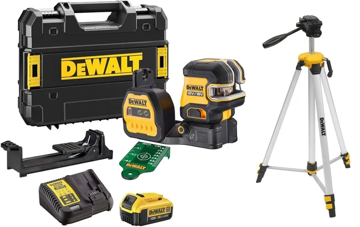 DeWALT 12V-18V 5 Spot & Cross Green Laser kit - Image 1