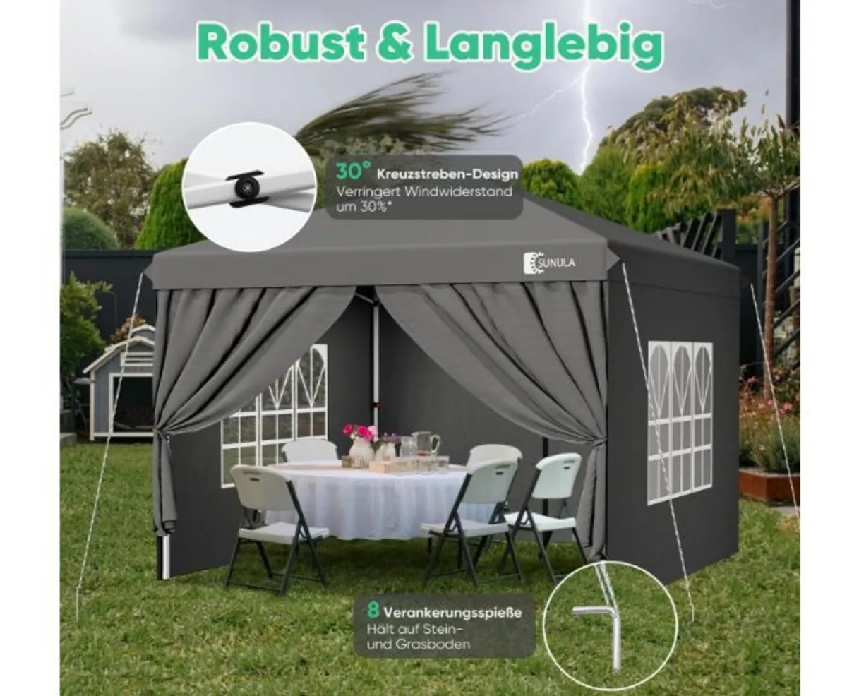 Gazebo 3 x 3 Waterproof Stable Winterproof - Image 2