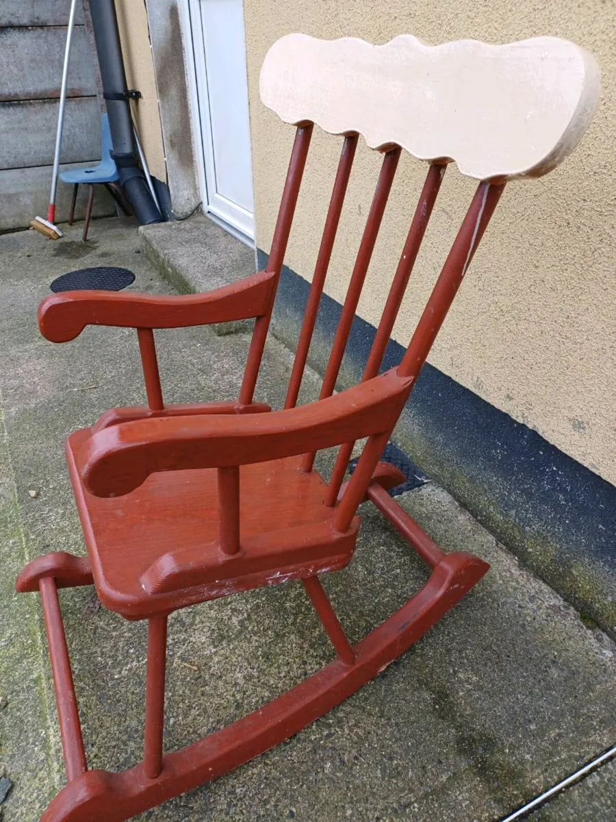 1940/50s Folk Art Rocking Chair - Image 1