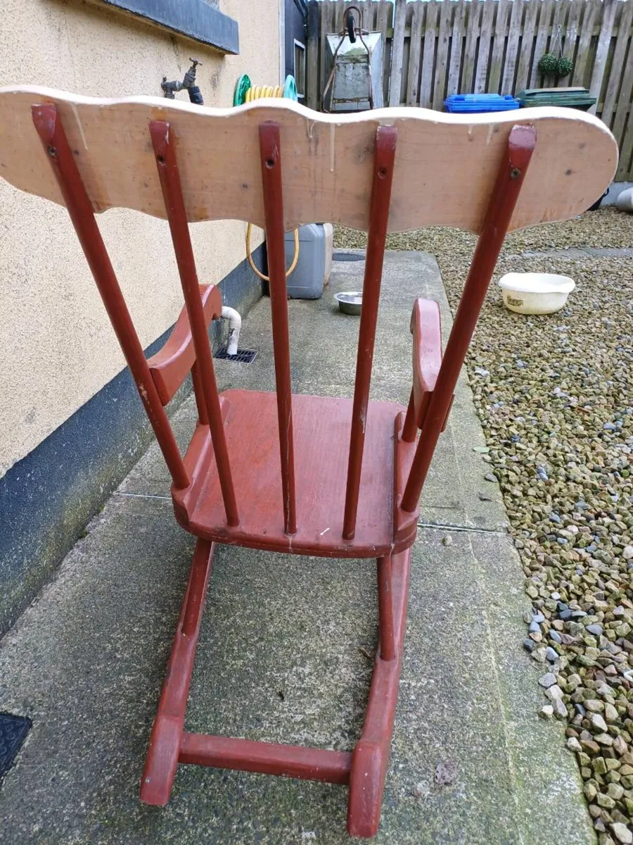 1940/50s Folk Art Rocking Chair - Image 4