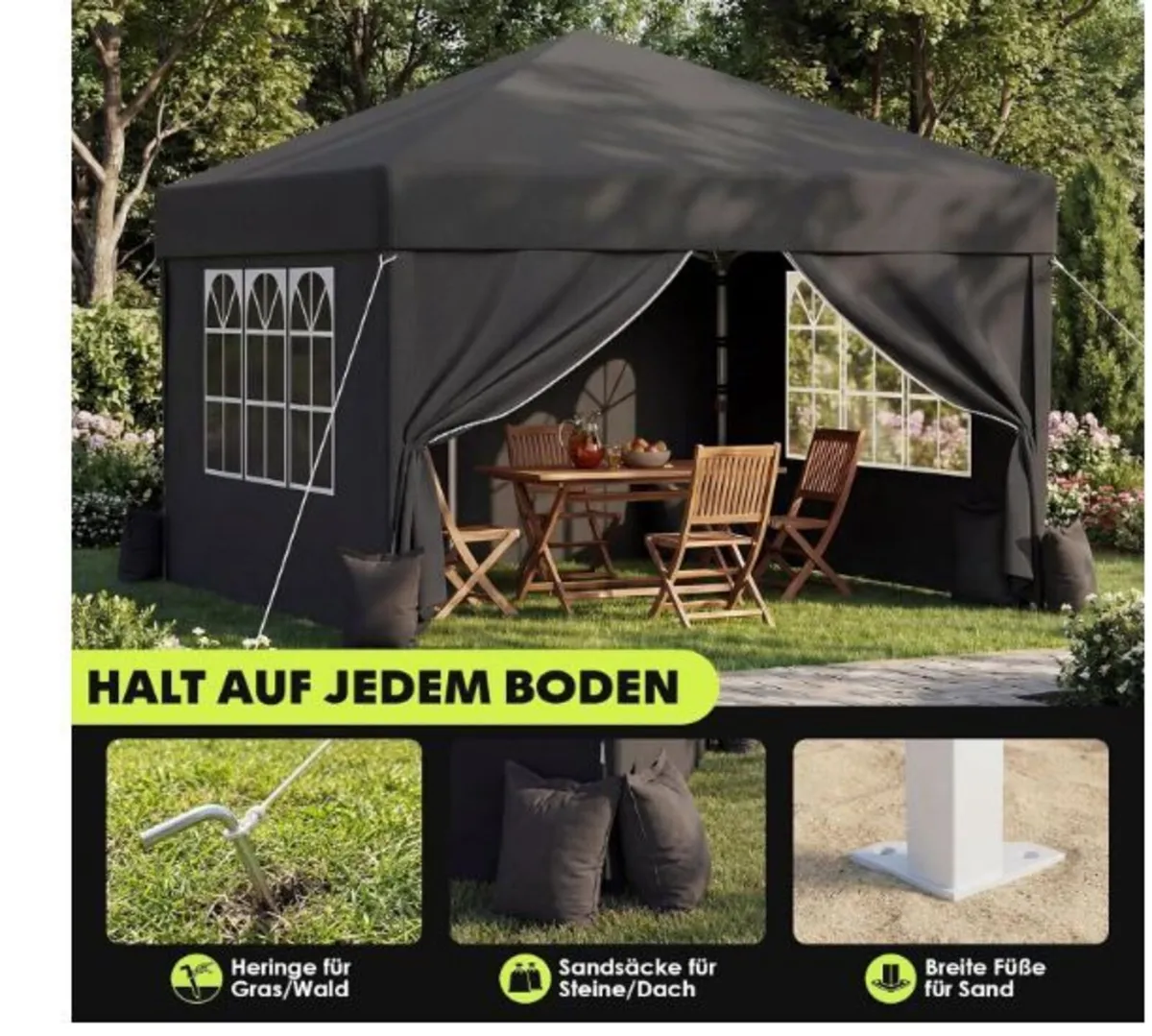 Gazebo 3 x 3 m Waterproof - Image 2