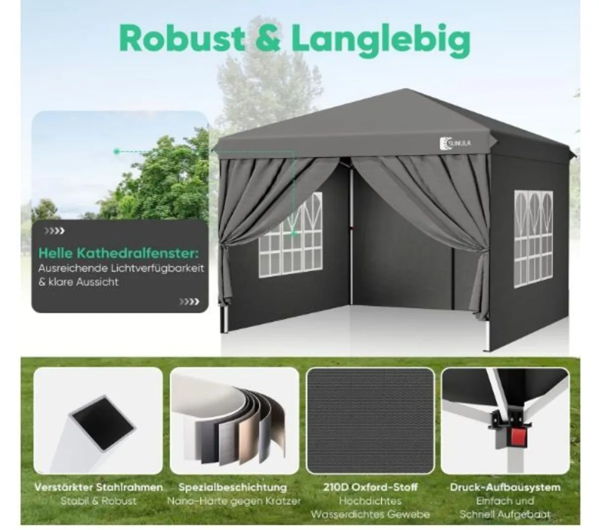 Gazebo 3 x 3 Waterproof Stable Winterproof - Image 1