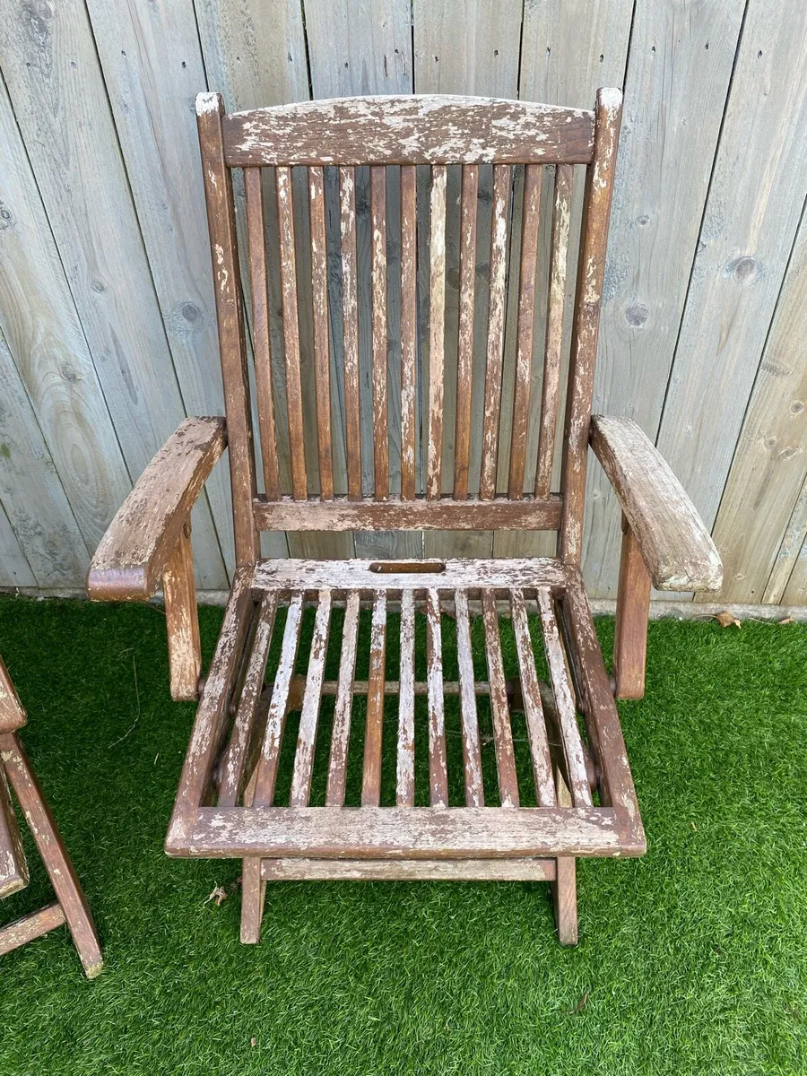 Garden chairs & bench - Image 4
