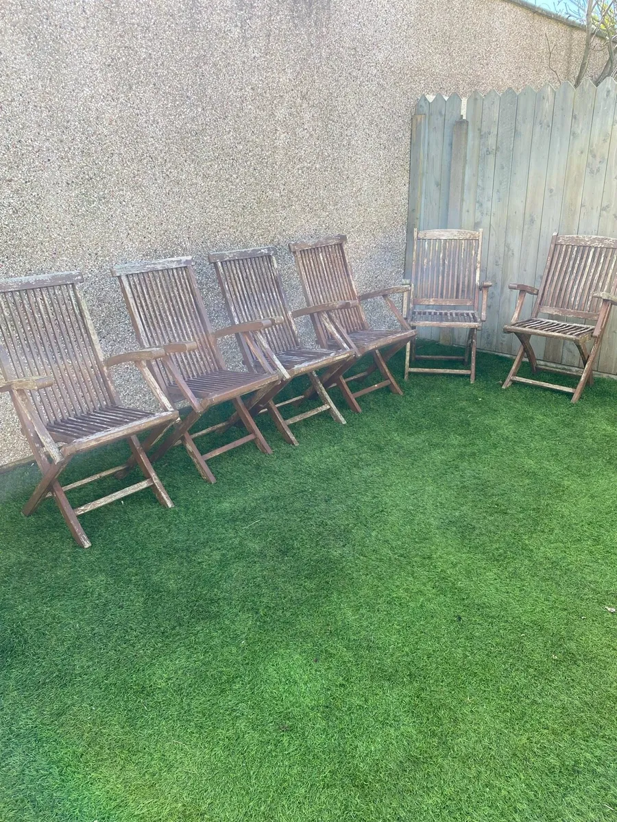 Garden chairs & bench - Image 2