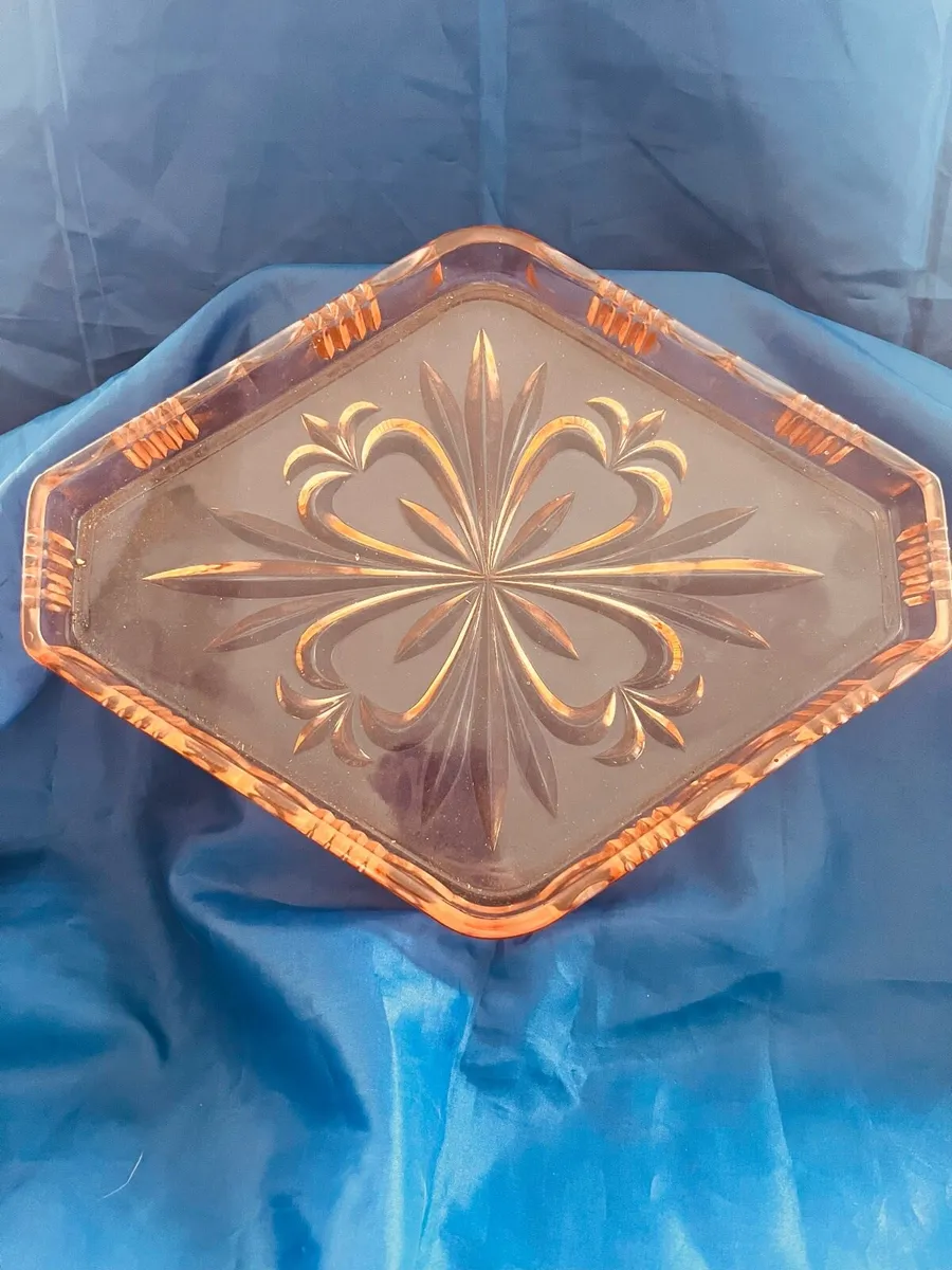 Art dec glass tray - Image 1
