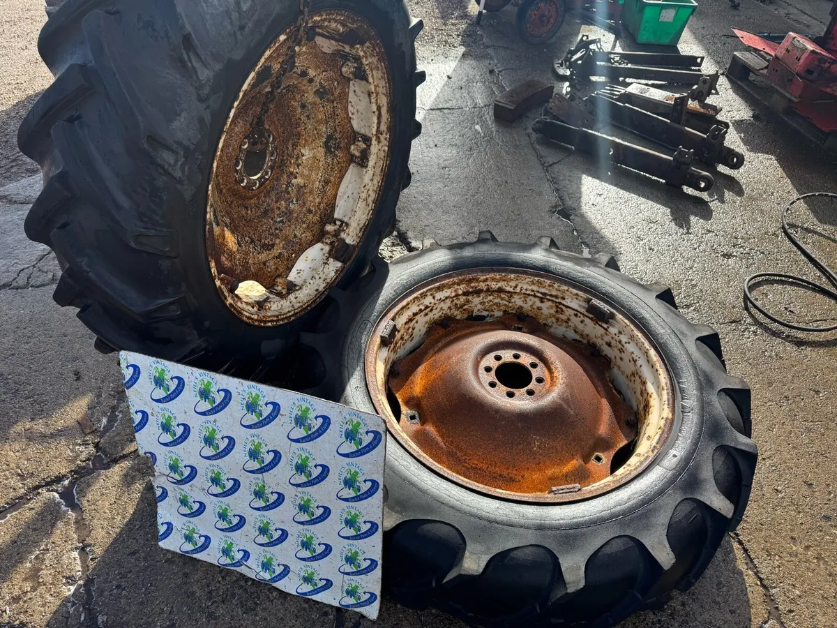 12.4-32 Tyres & Rims to suit David Brown Tractors - Image 1