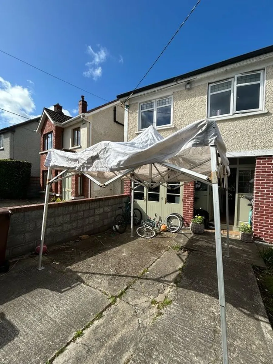 Heavy Duty Gazebo with weights (needs new cover ) - Image 2