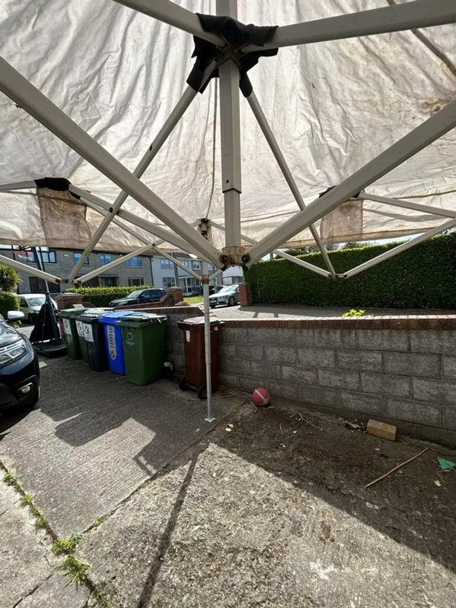 Heavy Duty Gazebo with weights (needs new cover ) - Image 3