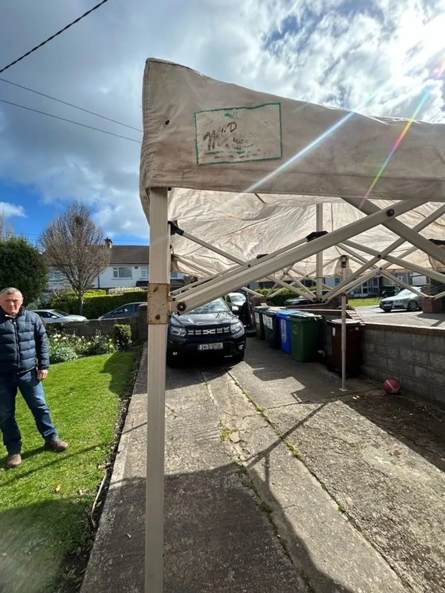 Heavy Duty Gazebo with weights (needs new cover ) - Image 4