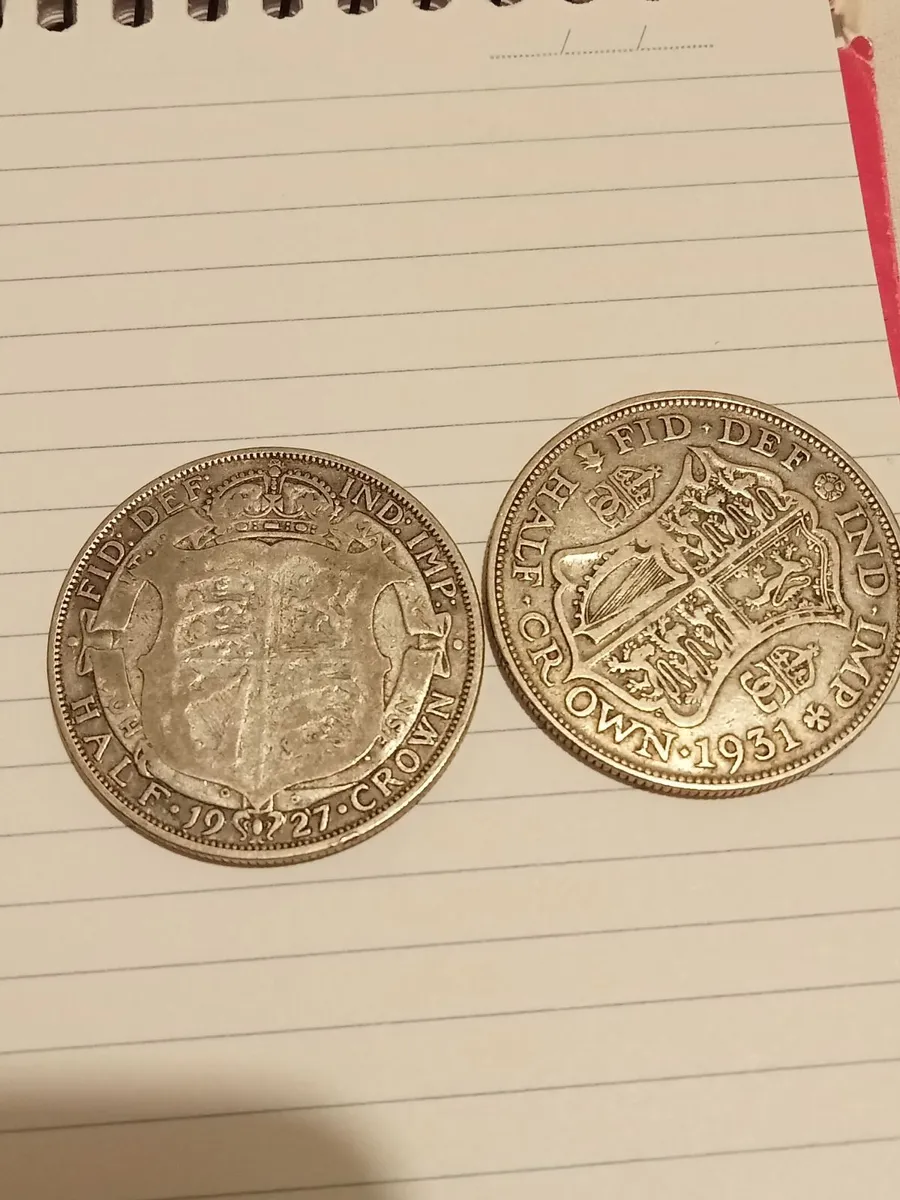 Silver half crowns bristish