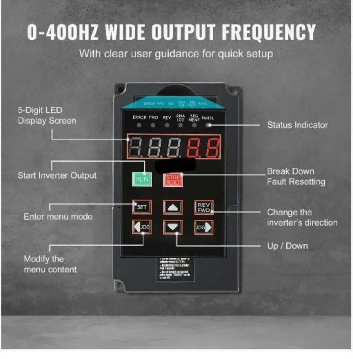 VFD 2HP, 1.5KW, 7.5A, 1 or 3 Phase 220V Input - Image 2