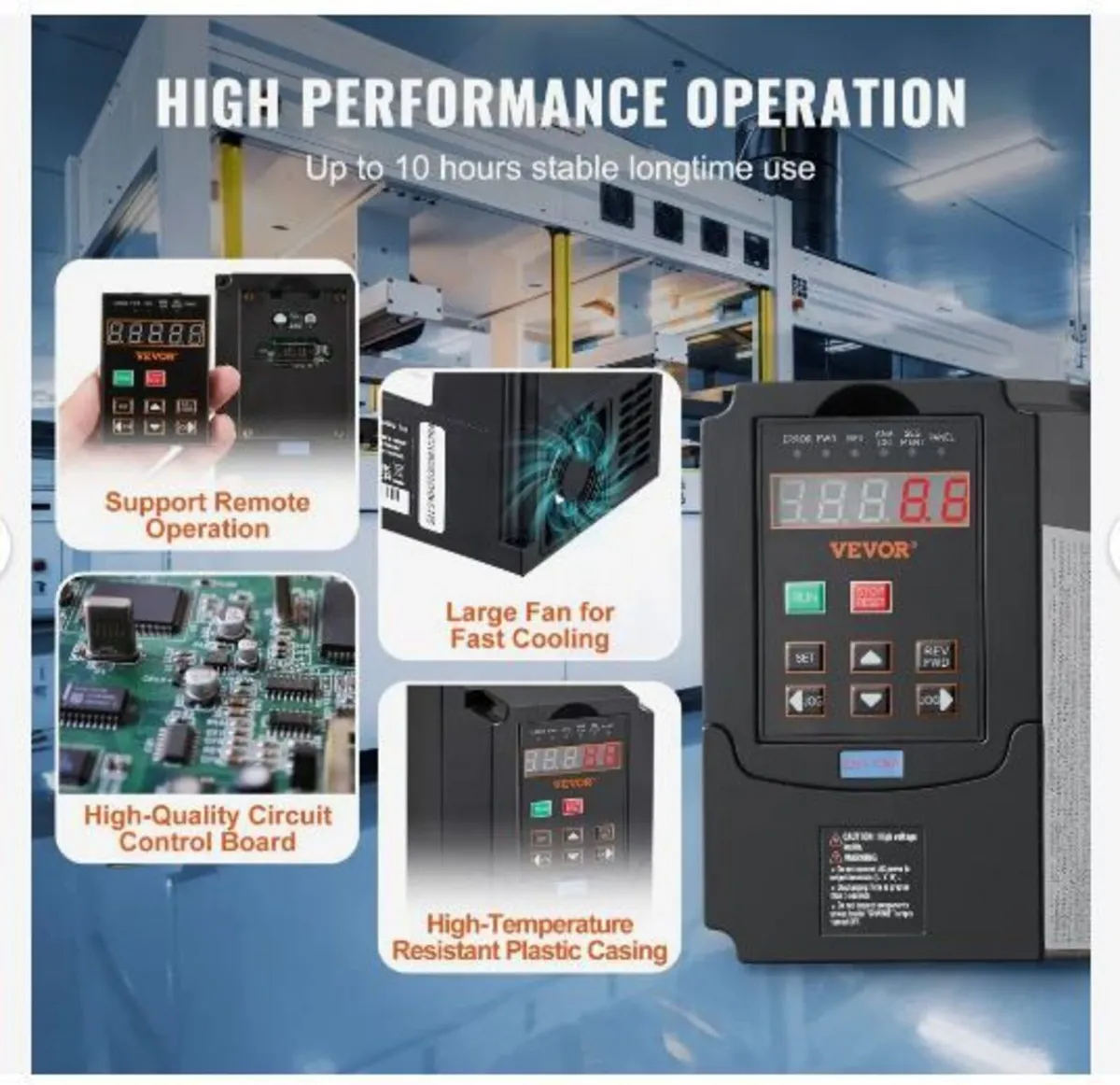 VFD 2HP, 1.5KW, 7.5A, 1 or 3 Phase 220V Input - Image 4