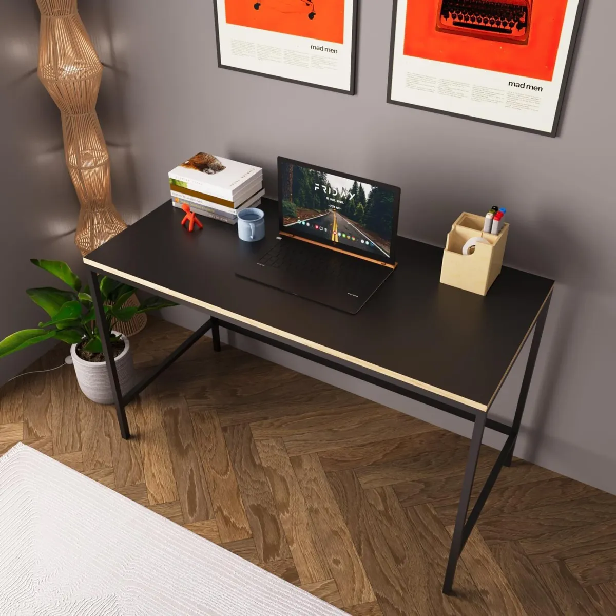 120cm Wide Home Office Desk Stylish Wooden Study - Image 2
