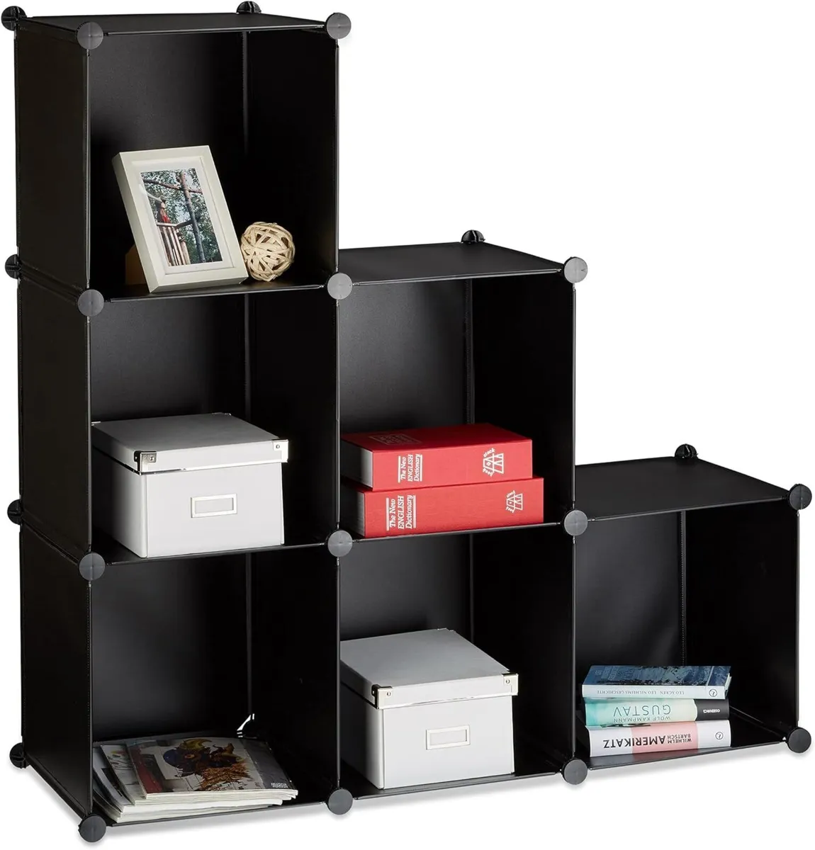 2x Storage Shelf Step Rack with 6 Compartments - Image 1